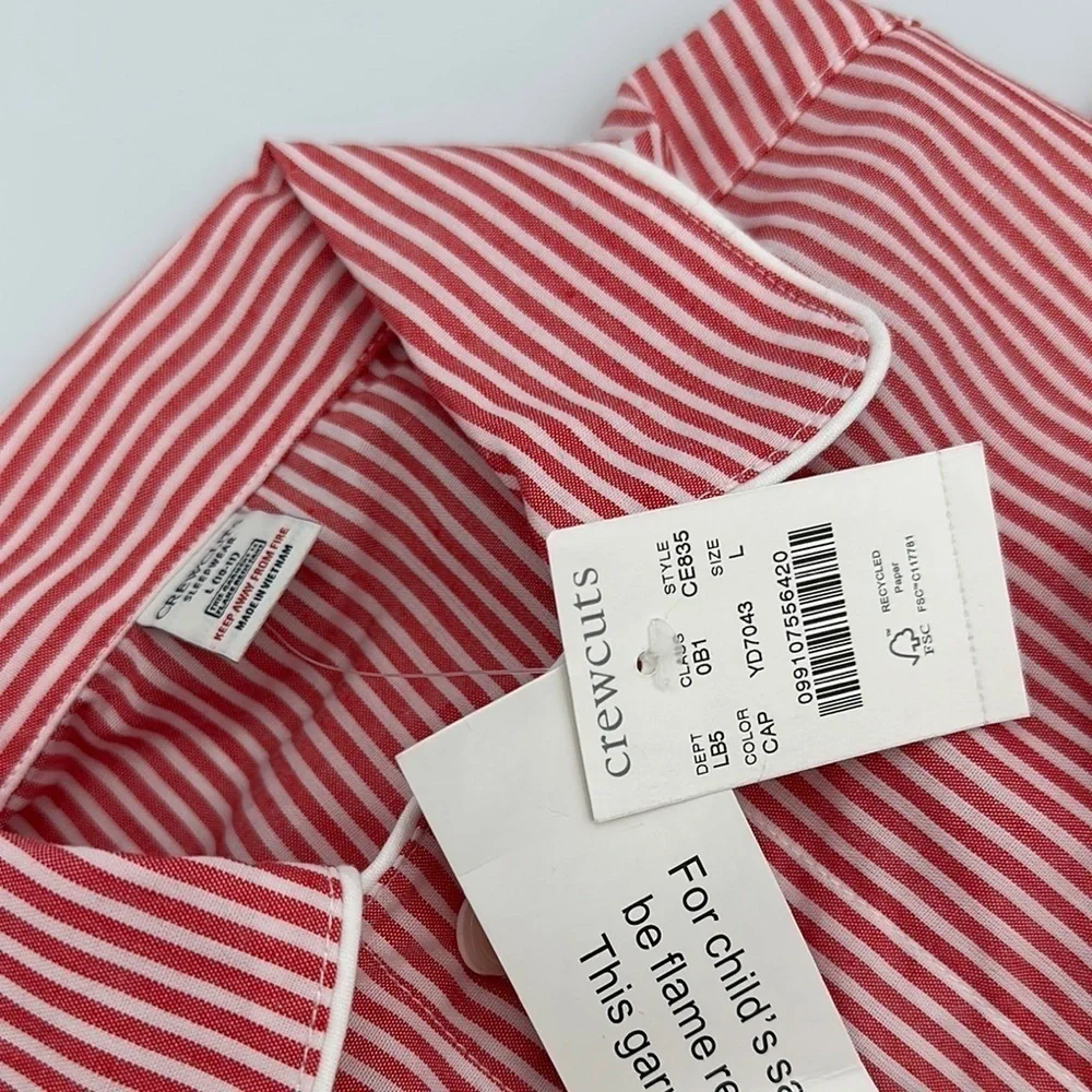 Crewcuts Striped Kids Pajamas Sz10/11